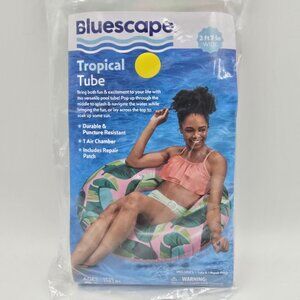Bluescape Pink Tropical Inflatable Swim Tube Pool Float - 2 Ft 7 In Wide